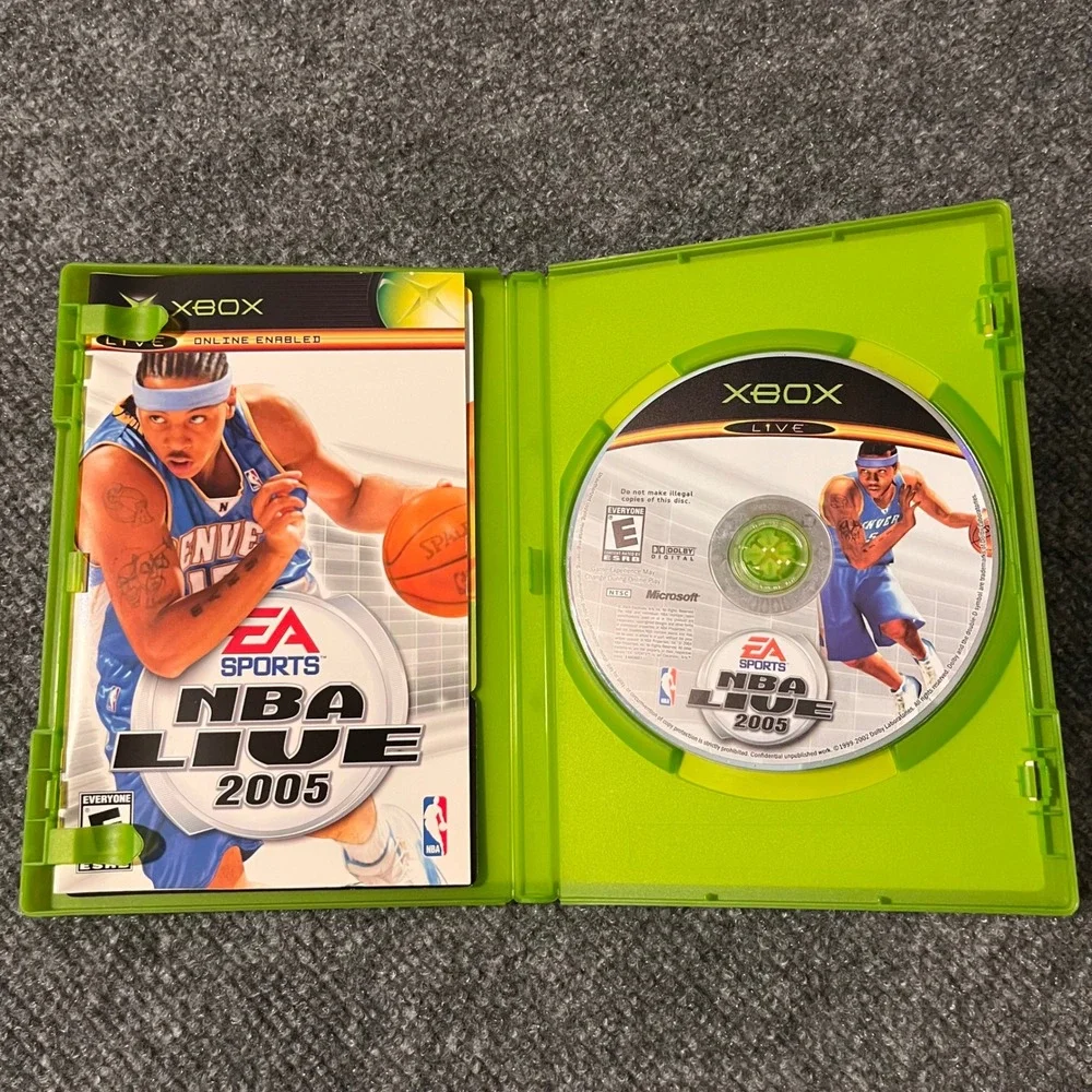 NBA Live 2005 Microsoft Xbox Original Game EA Sports Carmelo Anthony CIB